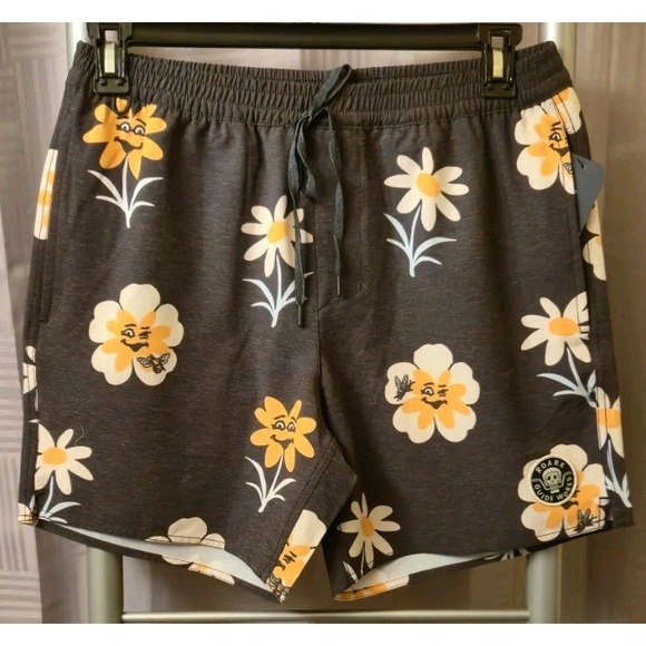 Roark Other - Roark Mens Shorey 16" Board Shorts Liquid Gold Black Size Med Guide Works NWT